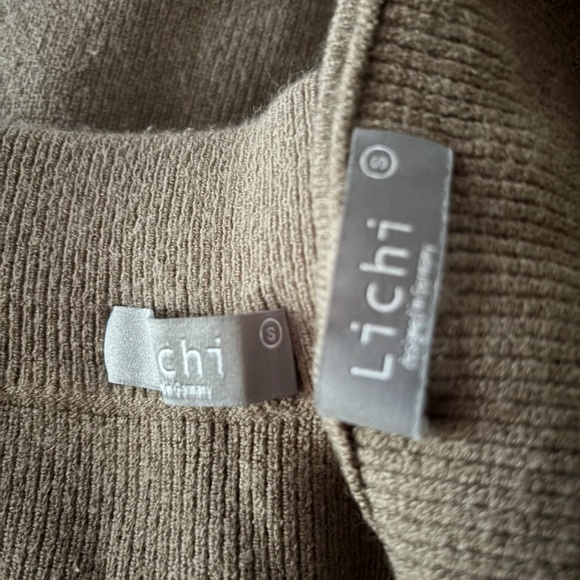 Ribbed Taupe Cut Out Skirt set - Picture 6 of 11